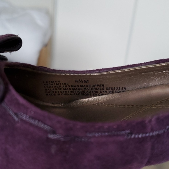 Naturalizer 'Latman' purple suede bow stich pump - Picture 4 of 8